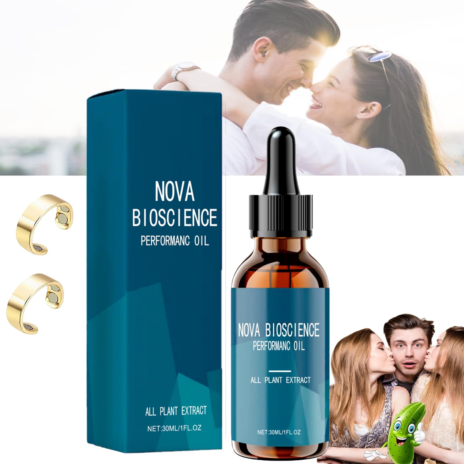 Nova Bioscience Performance Oil for Men, 1 Fl Oz (Pack of 1)