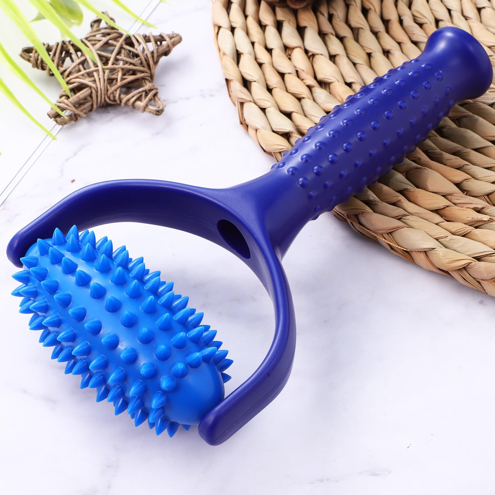 Ipetboom 4pezzi Massaggiatore Manuale Per Schiena e Collo Roller Ergonomico Per Yoga e Relax Strumento Portatile e Massaggiatore Per Gambe e Muscoli Uso Quotidiano e Ufficio