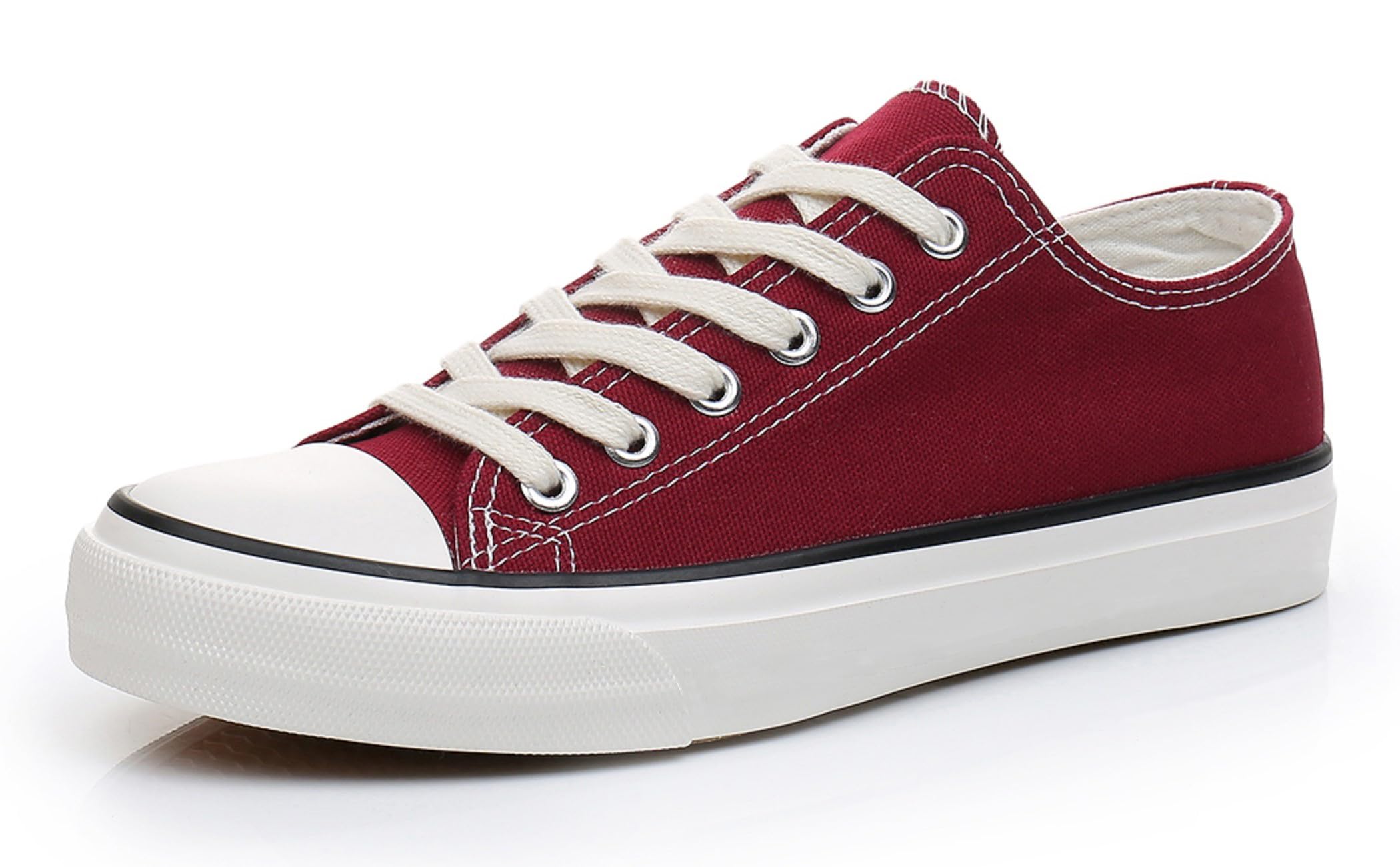 CullForYou Zapatillas deportivas coloridas para mujer, rojo (borgoña/blanco), 38.5 EU