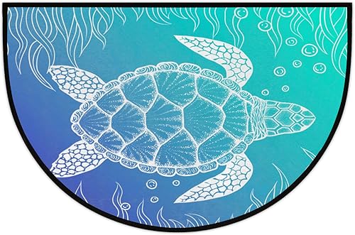 Miniatura 259 de Pardick Money - Tapete semicircular de billete de 100 dólares, antideslizante, duradero, lavable, para sala de estar, dormitorio