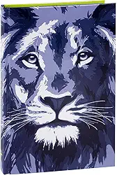 Bíblia Sagrada Almeida Revista e Corrigida - Capa Leão Azul | SBB | Bíblia Sagrada Econômica com beira pintada em verde: Almeida Revista e Corrigida (ARC)