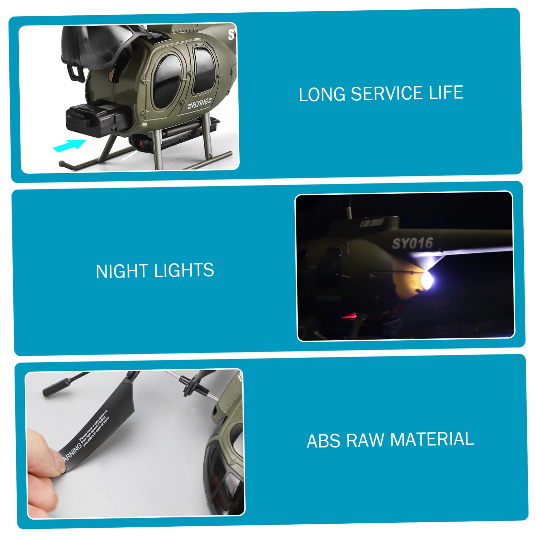 Elicottero RC, Elicottero telecomandato a 6 canali 2.4Ghz 350mAh con videocamera HD, 15 Minuti di Volo in Aereo RC ABS per Bambini Verde Militare