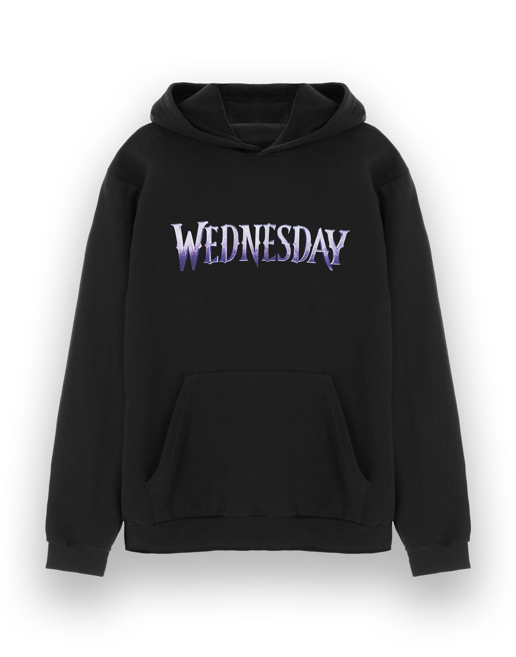 Vanilla Underground Women's Black/Purple Wednesday Logo Hoodie - Small