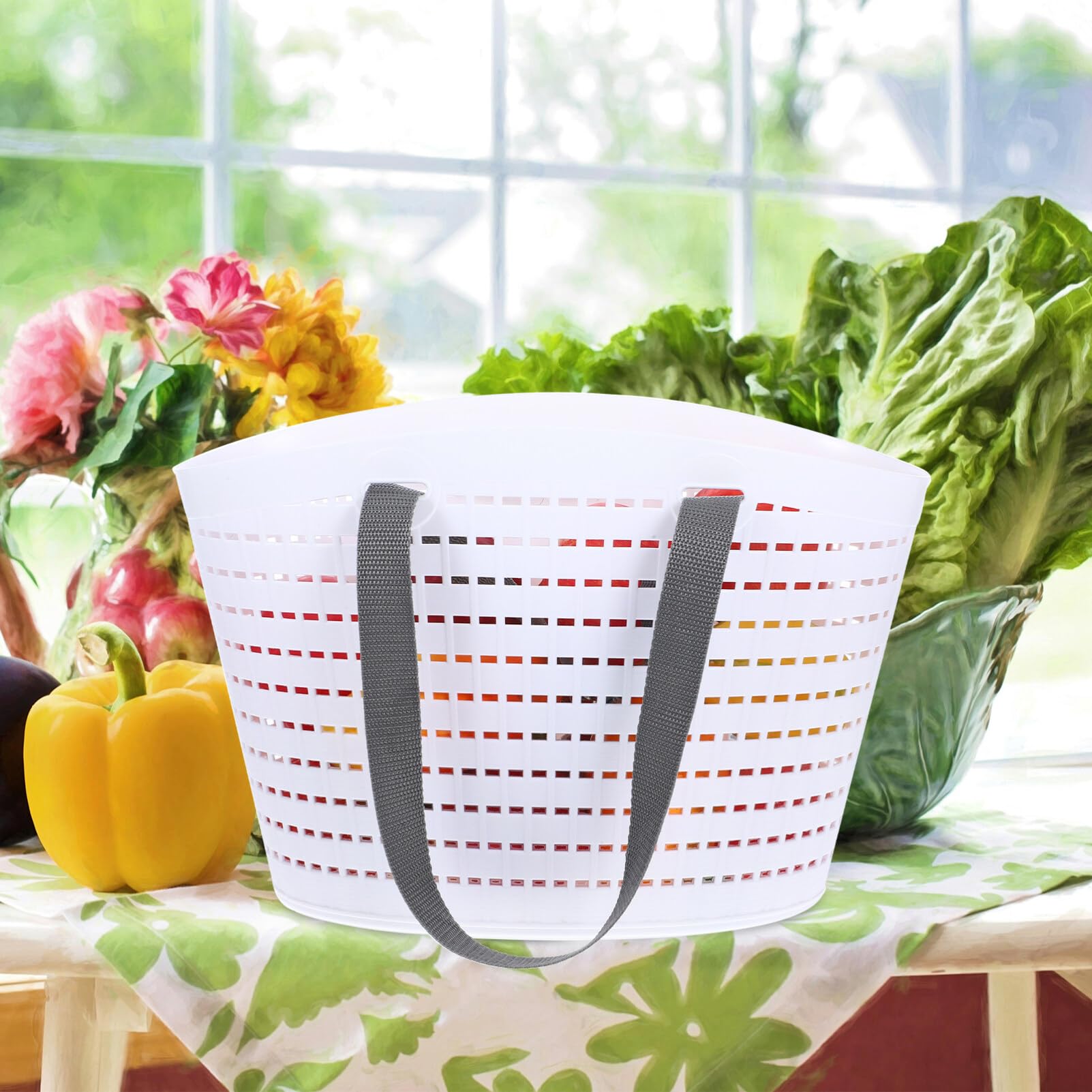 Ciieeo 2 Stück Tragbare Duschtasche Aus Kunststoff Aufbewahrungskorb Mit Griff Box-Organizer Für Badezimmer Speisekammer Küche Studentenwohnheim Garage Weiß