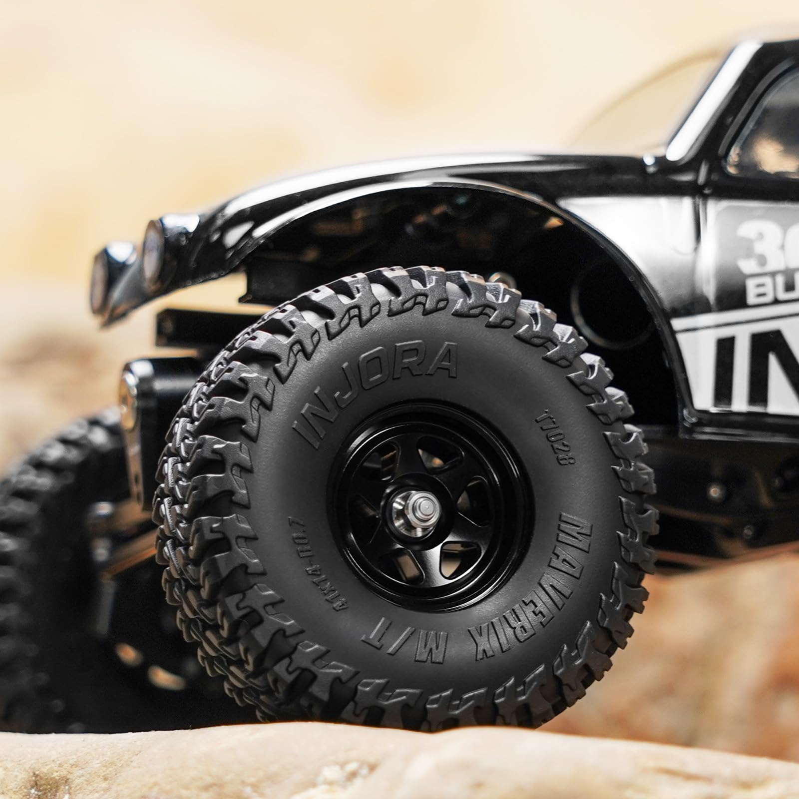 INJORA 41 * 14 mm 0,7" MAVERIX M/T opony do 1/30 Axial SCX30 (T7028)