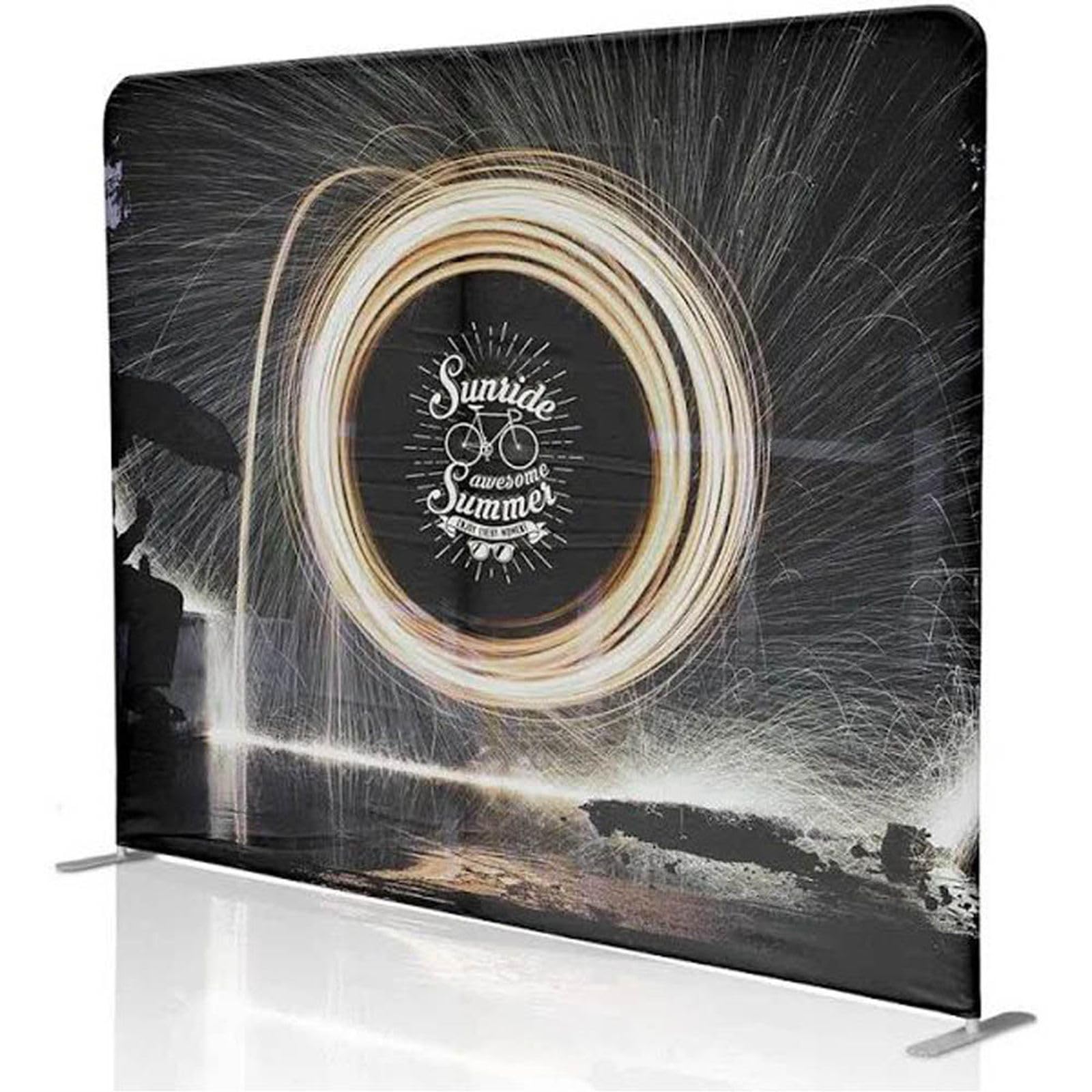 Alghualy Custom Straight Tension Fabric Display Backdrop, Step and Repeat Backdrops for Events, Trade Show Display Backdrop Booth (Graphic Only, 8x8ft Double Sided Print)