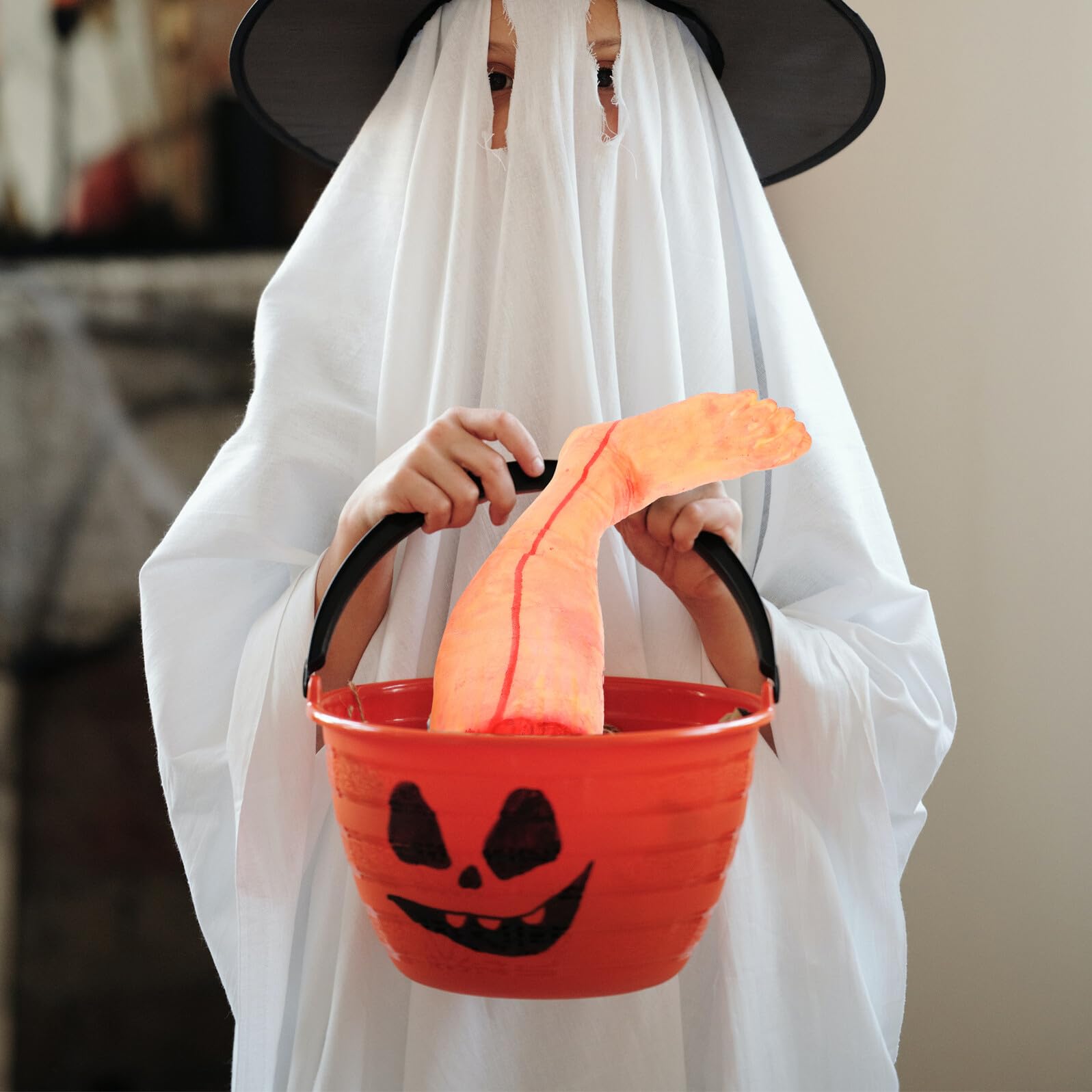 WOONEKY Realistico Accessorio Decorativo A Forma Di Gamba Mozzata Per Una Spaventosa Festa Di Halloween