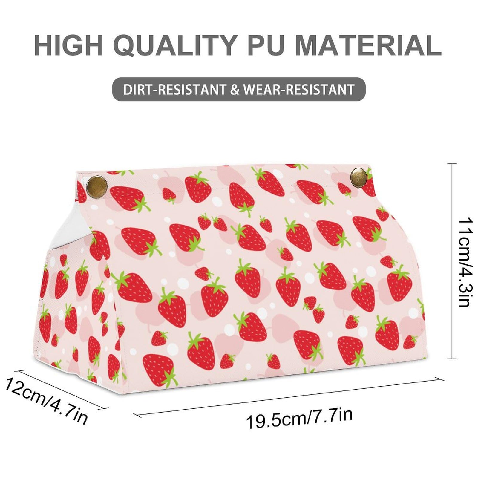 Amazon｜ティッシュケース いちご柄 苺柄 イチゴ柄 ティッシュボックス