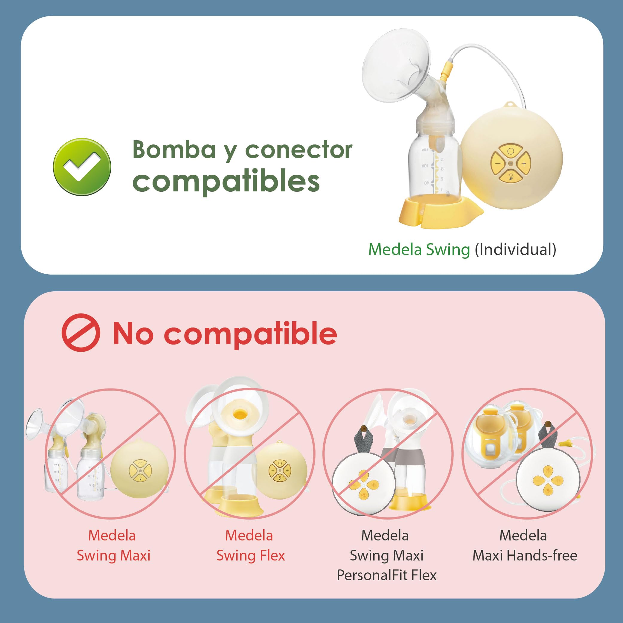 Maymom tubo para extractor compatible con Medela Swing, 1 unidad, libre de BPA, reemplazo ref. 8007215