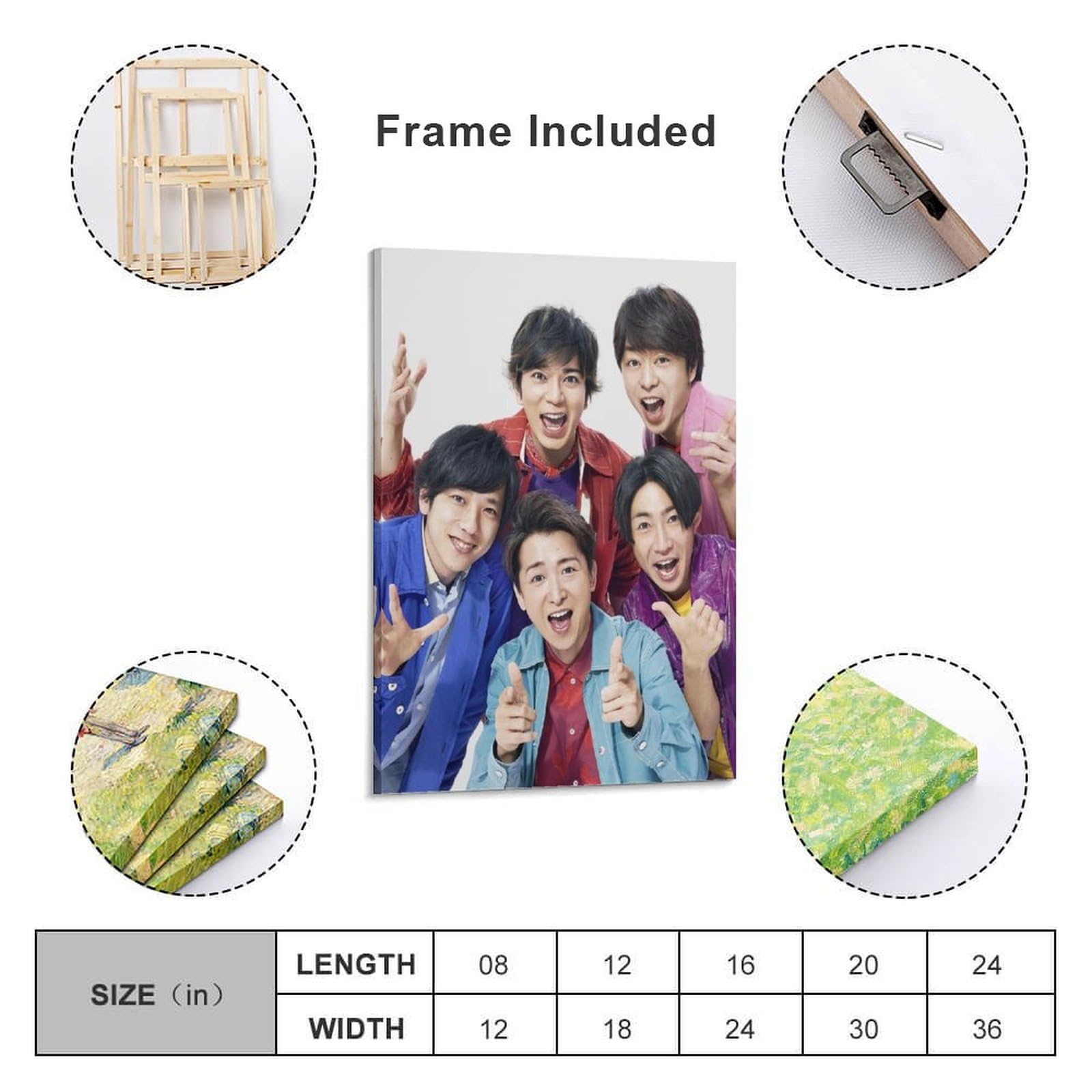 Amazon.co.jp: 嵐 ARASHI挂画 アートパネル アートポスター 絵画絵壁