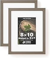 Vista 48 de Portarretratos de madera de 5 x 7 pulgadas, marco de fotos de 5 x 7 pulgadas, mate a acabado de chapa de madera de 4 x 6 pulgadas, color marrón