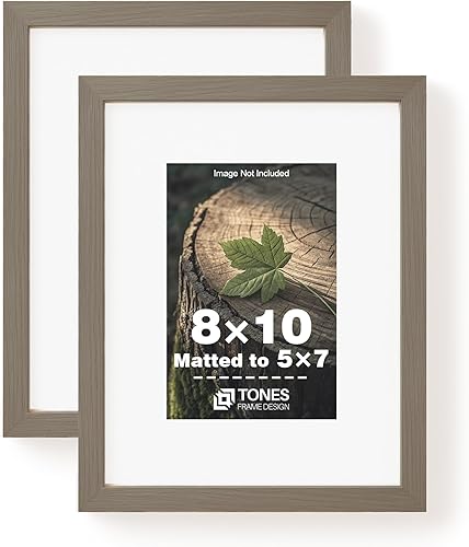 Vista 47 de Marco de Fotos de 5x7 Enmarcado para 4x6 Acabado de Chapa de Madera Natural Marco de Fotos de Madera de 5 x 7 con Plexiglás Marco de Fotos de 5 por