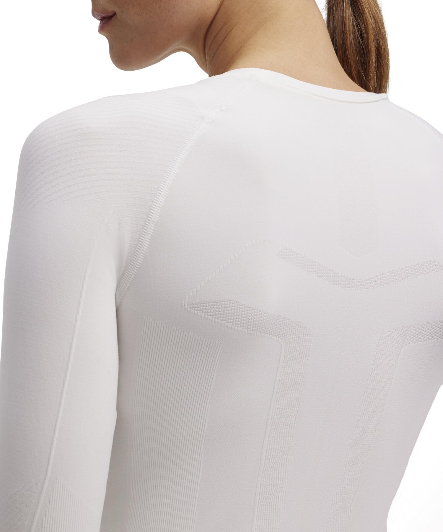 FALKE Donna Warm Round Neck Maglia Sportiva Tecnica Manica Lunga per Temperature da miti a Fredde Caldo Intimo Tecnico Traspirante Asciugatura Rapida sostenibile Filo Funzionale 1 Pezzo | termoregolazione per temperature da calde a fredde