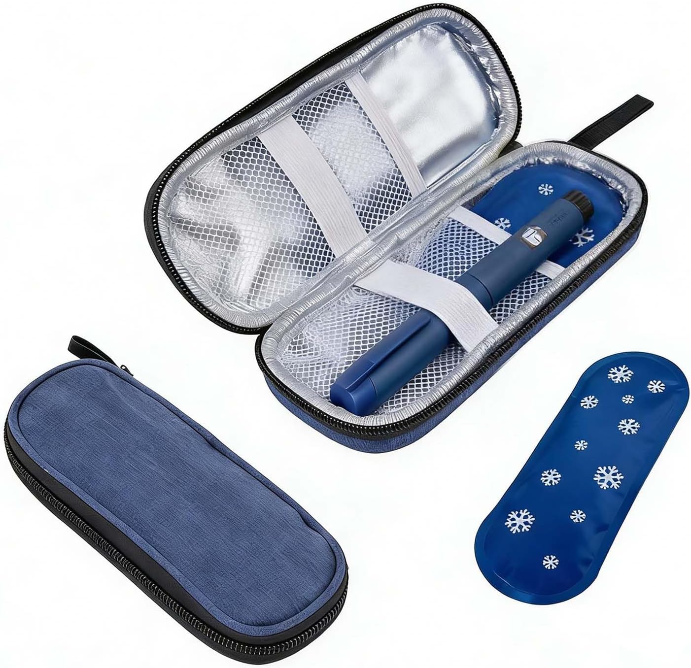 Insulin Cooler Travel Case,Small Medicine Cool Bag with 1 Ice Pack for Diabetic Needles Injection Pen Storage,Portable Monjaro Travel Case Medical Medication Insulated Box for Diabetes