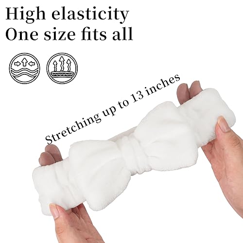 Miniatura 9 de Ayesha Juego de diadema y pulsera de spa para el cuidado de la piel, lavado de cara, diadema de maquillaje, muñequeras para cuidado de la piel