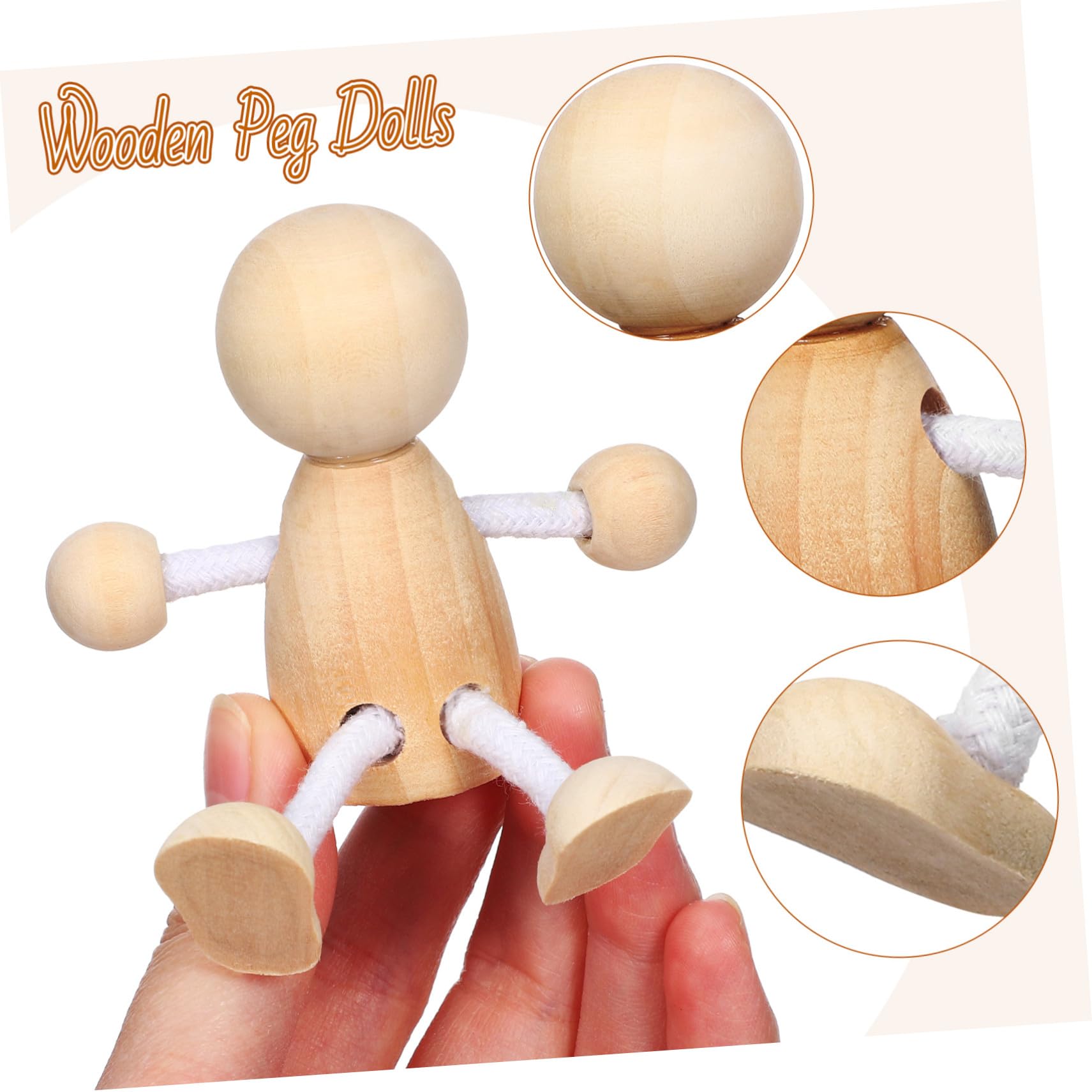 16 Piezas Muñecas de Madera para Pintar Figuras Pequeñas de Madera sin Terminar para Manualidades DIY Juguetes Creativos Seguros para Decoración Artesanal