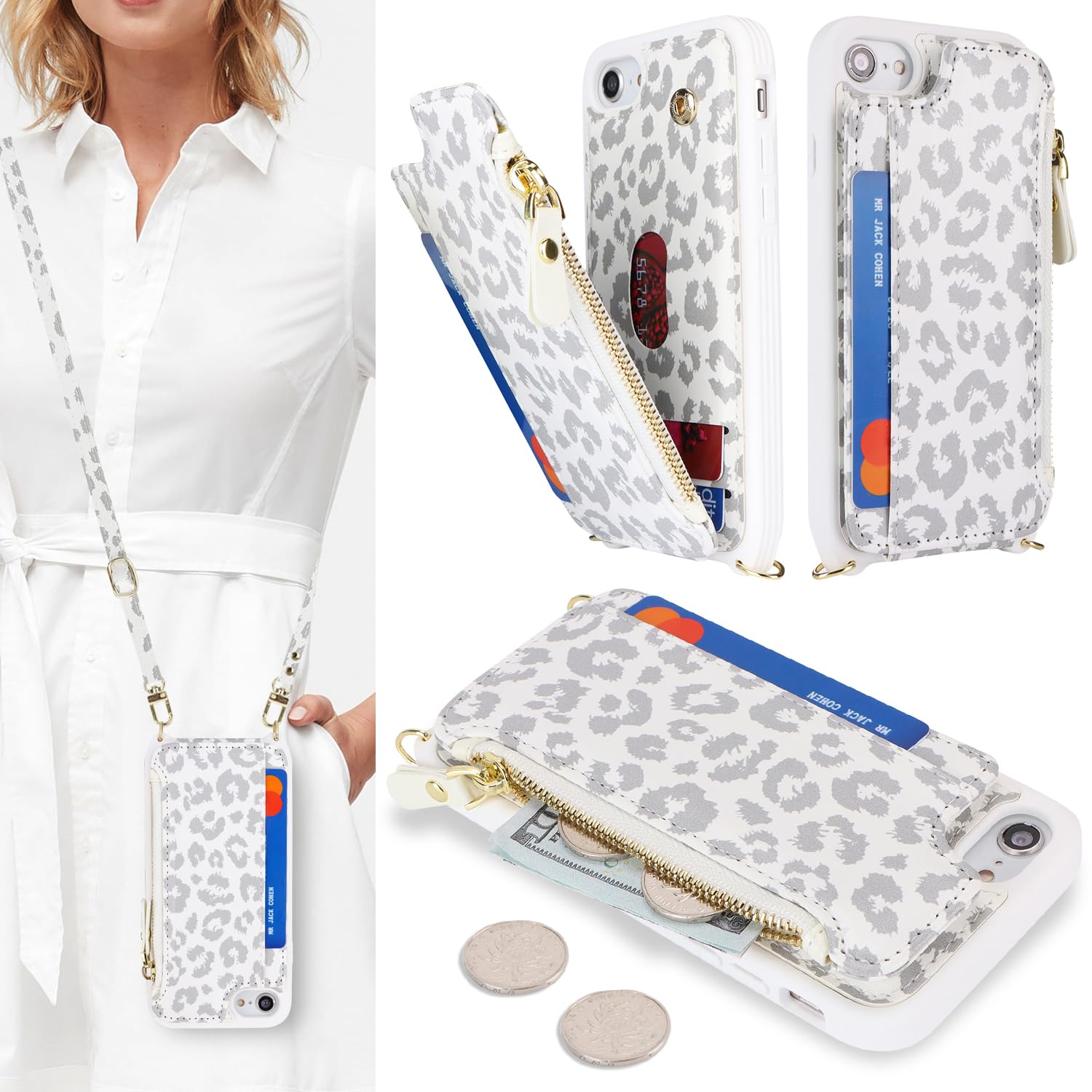 Protección Completa Funda Cartera QLTYPRI Para IPhone 14 - Cuero Sintético Con Ranuras Para Tarjetas Y Correa De Muñeca Funda Cartera Iphone 14