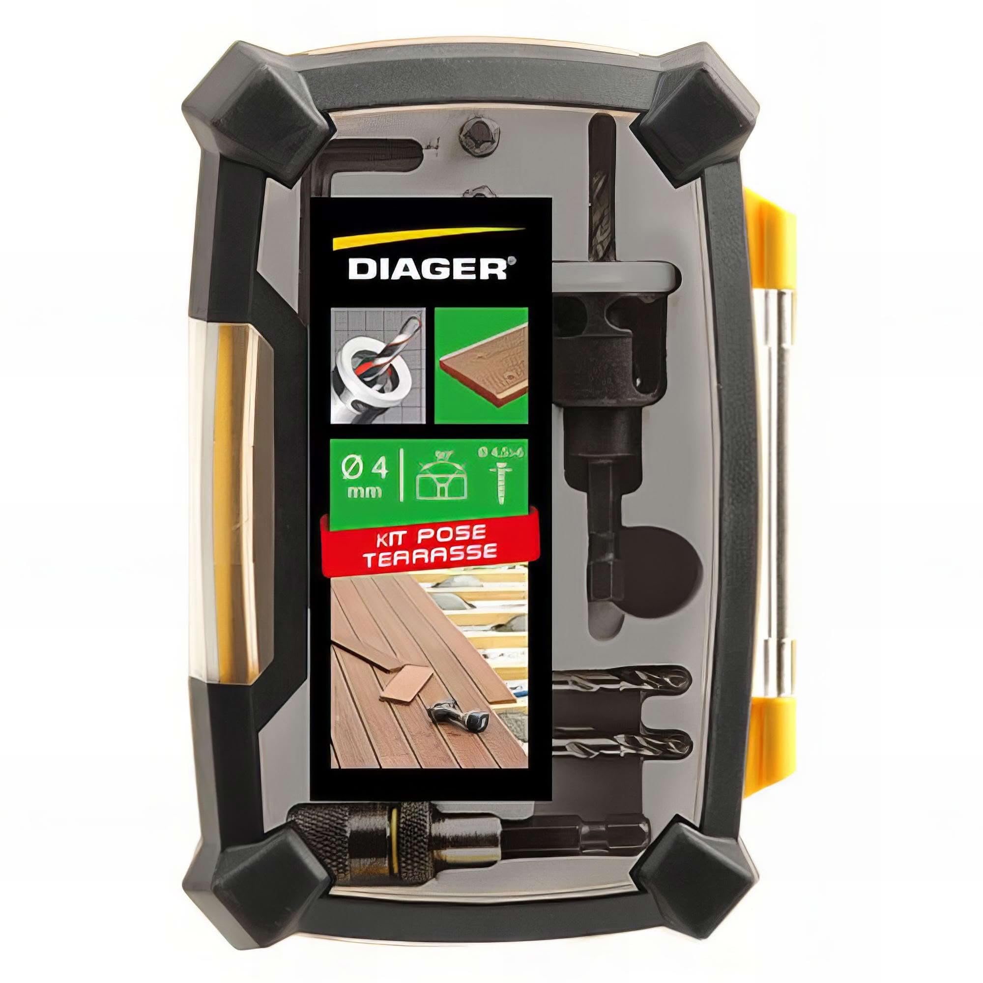 Diager - Kit terrasse 13 pièces - Fraisage D. 4 mm