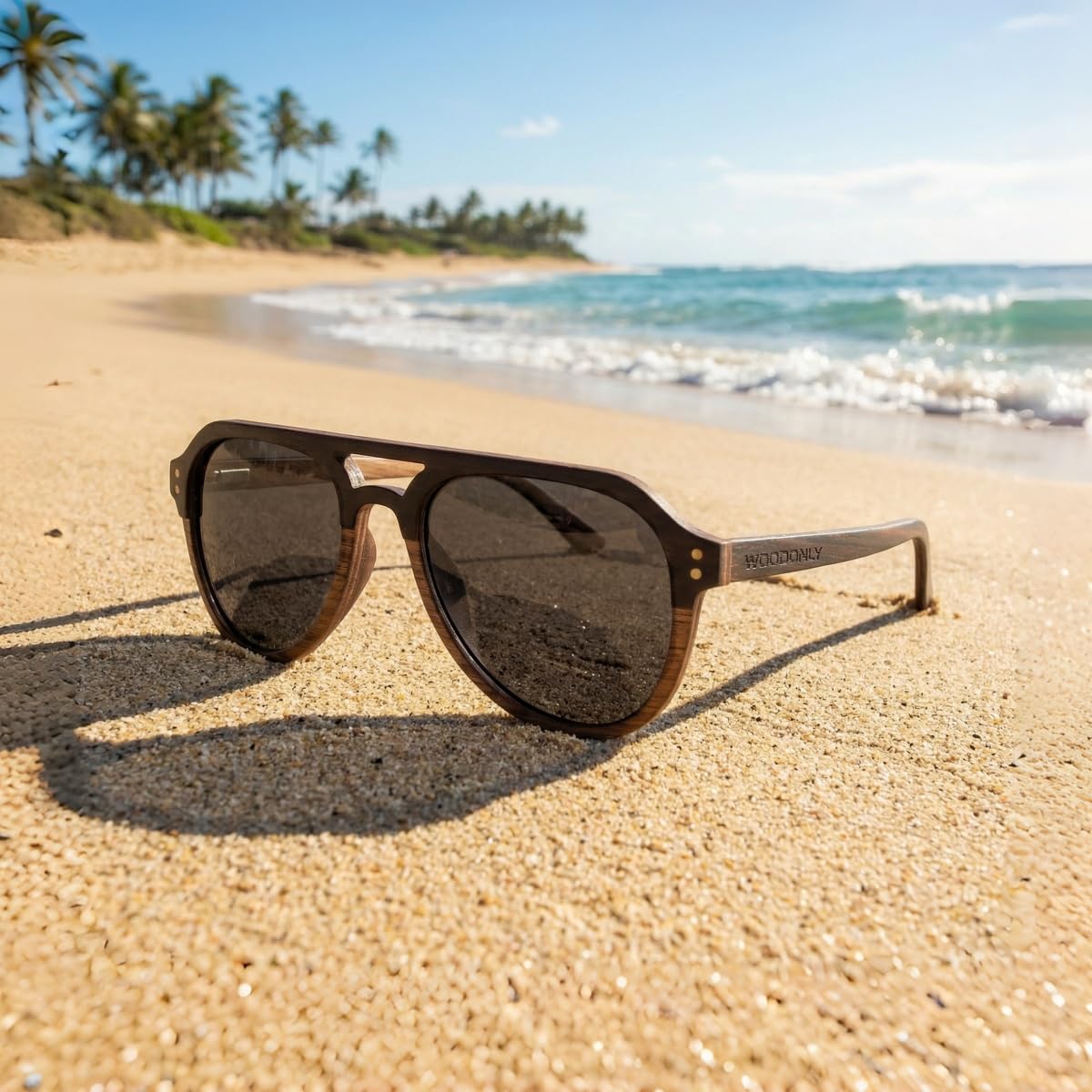 Gafas de Sol Piloto Polarizadas de Madera - Gafas de Sol Modernas con Funda de Bambú para Hombre y Mujer Regalos Perfectos