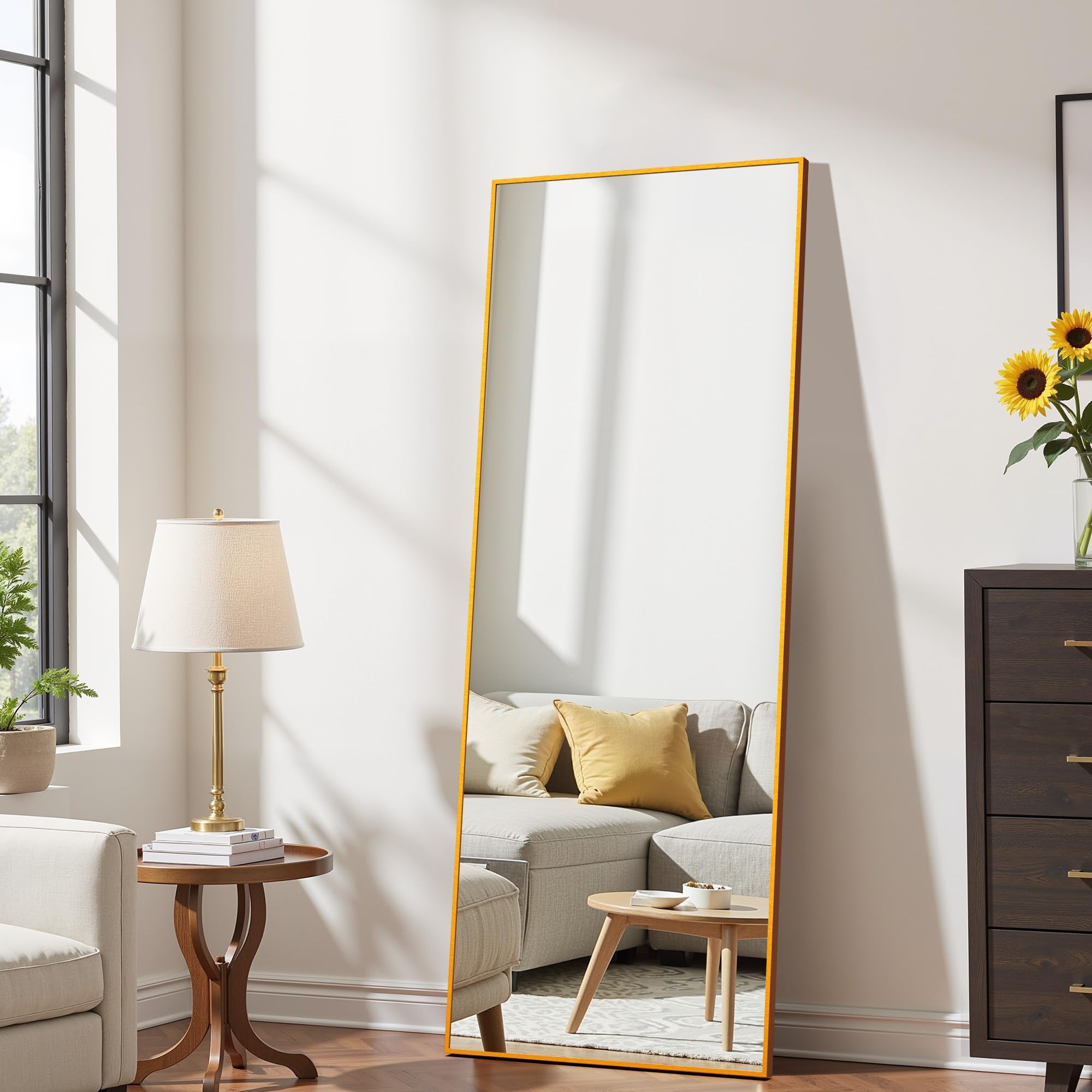 Simple Deluxe Aluminum Frame Large Mirror, 59