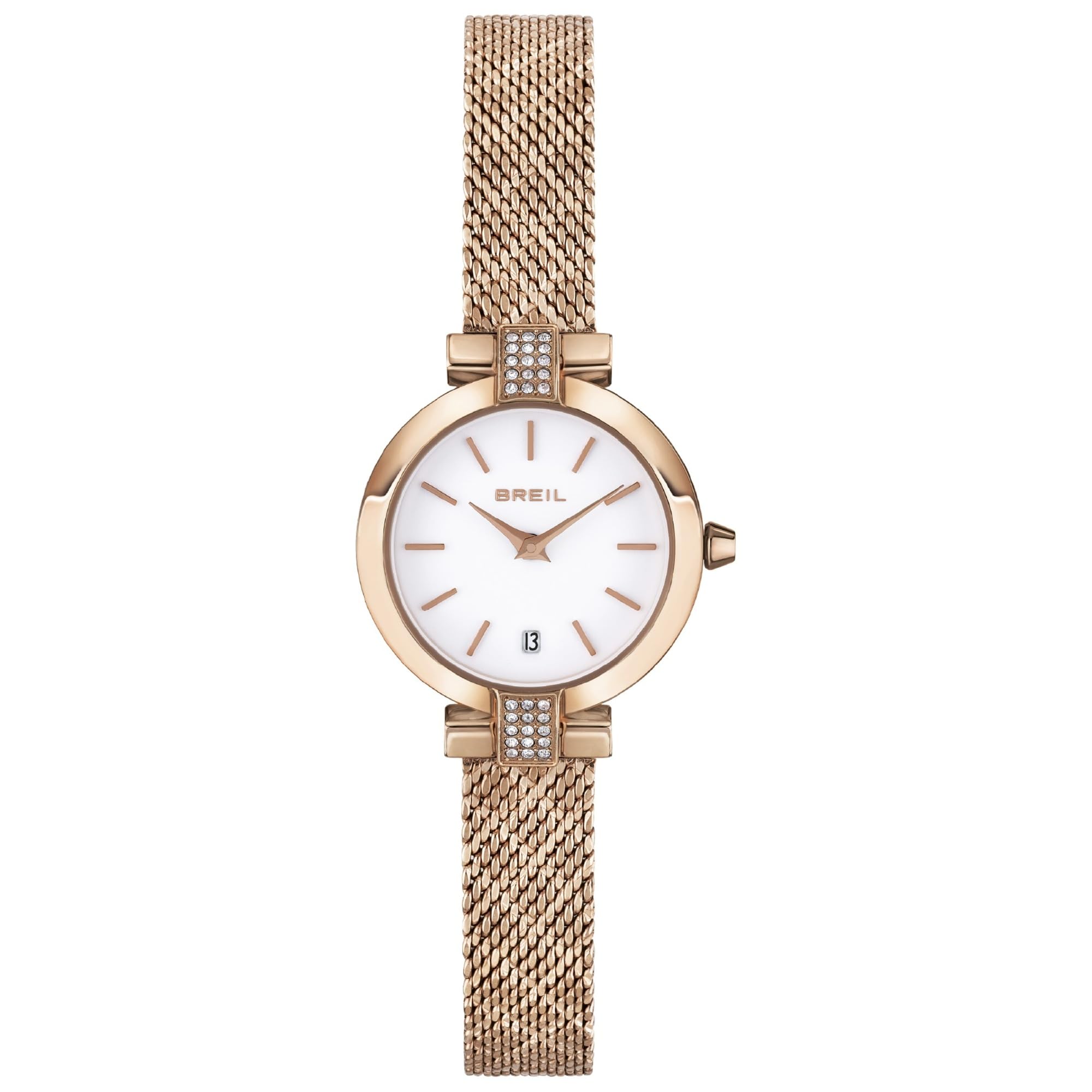 Breil, Collezione Soul, Orologio Donna in Acciaio, Movimento al Quarzo Solo Tempo, Resistente all'Acqua, Lunghezza Regolabile 13.5-19 cm, Chiusura Déployante con Pulsanti, Cassa 25 mm