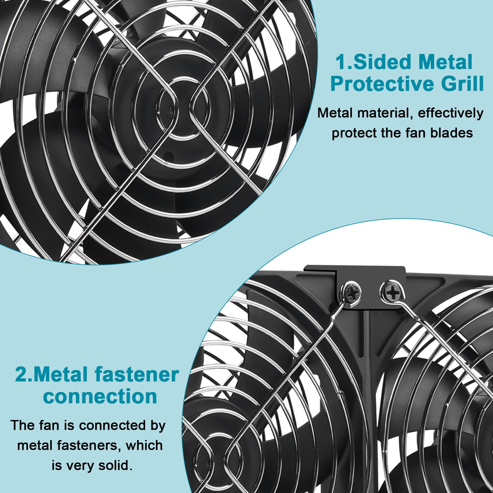 3 x 120mm ventola per case, ventola PC 12V con controllo della velocità, ventilatore AC 100-240V a doppio cuscinetto a sfera, ventilatore assiale, ventola silenziosa per PC, laptop, TV, router