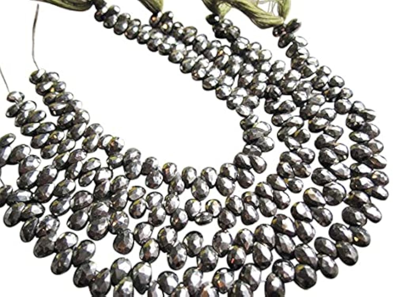 Perles de pyrite facettées rang 4 pouces pour création bijoux artisanaux diy