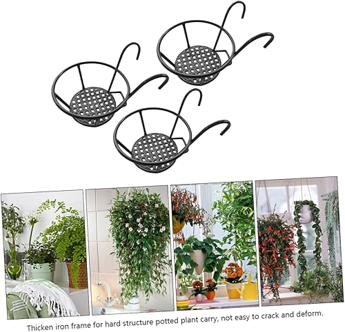 Miniatura 3 de GANAZONO Soporte para macetas de flores, 3 piezas, estante de almacenamiento para macetas, soporte para maceta, estante para flores, bonsái, cesta