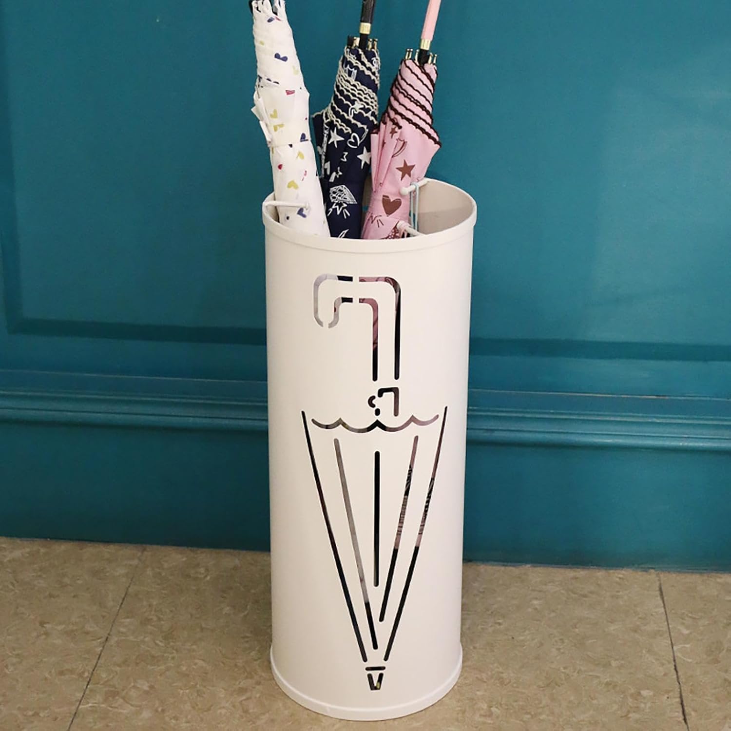 Waterproof Metal Umbrella Stand – Stylish Independent Holder for Umbrellas | and Elegant Design for Indoor/Outdoor Use, Perfect for Any Weather