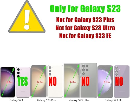 Miniatura 2 de ZZXX Funda tipo cartera para Samsung Galaxy S23 con bloqueo RFID, ranura para tarjetas, función atril, cierre magnético, funda protectora de cuero