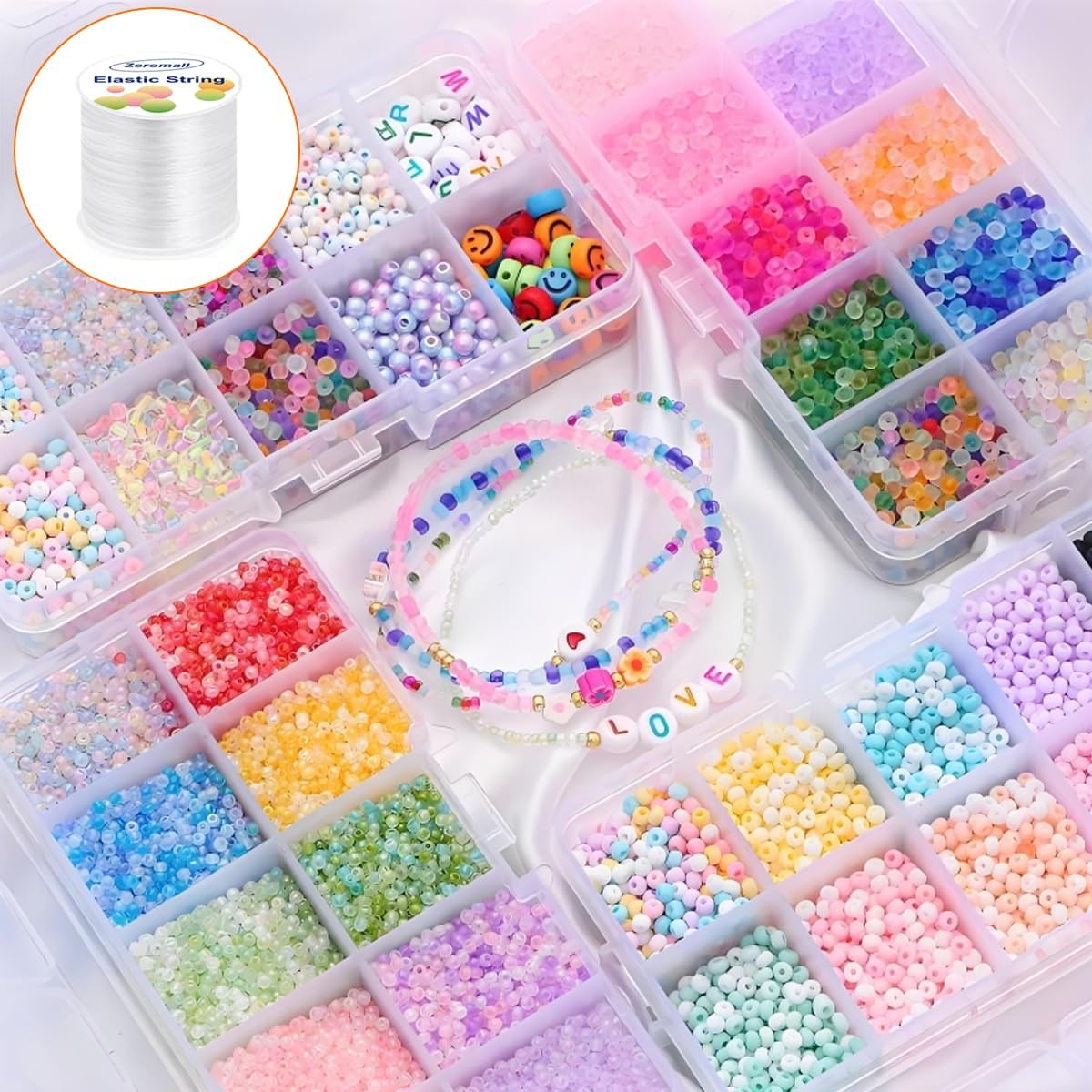 1mm Elastic Bracelet String Cord, 100m Long High Stretch Beading Thread, Strong & Knot-Secure, for DIY Bracelets, Beads Jewelry Making (1 Roll) - Image 5