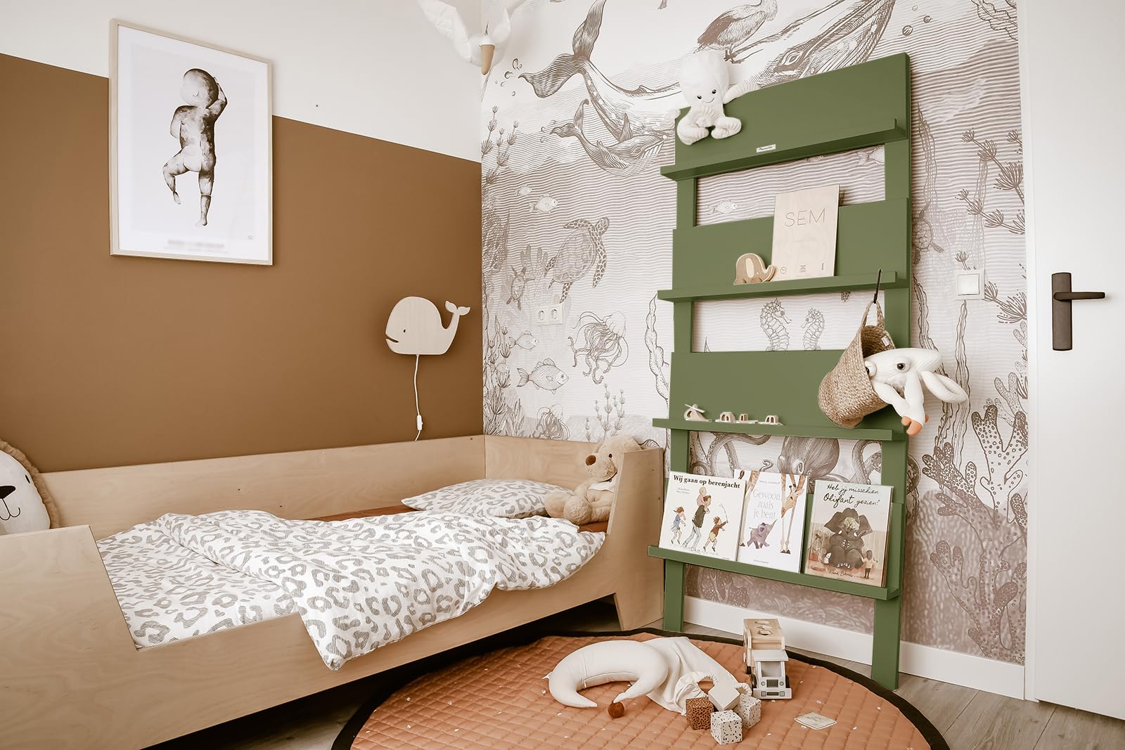 MaximaVida Wandregal Jamie schwarz - Bücherregal - Zeitschriftenregal - 180 cm x 80 cm (Green)