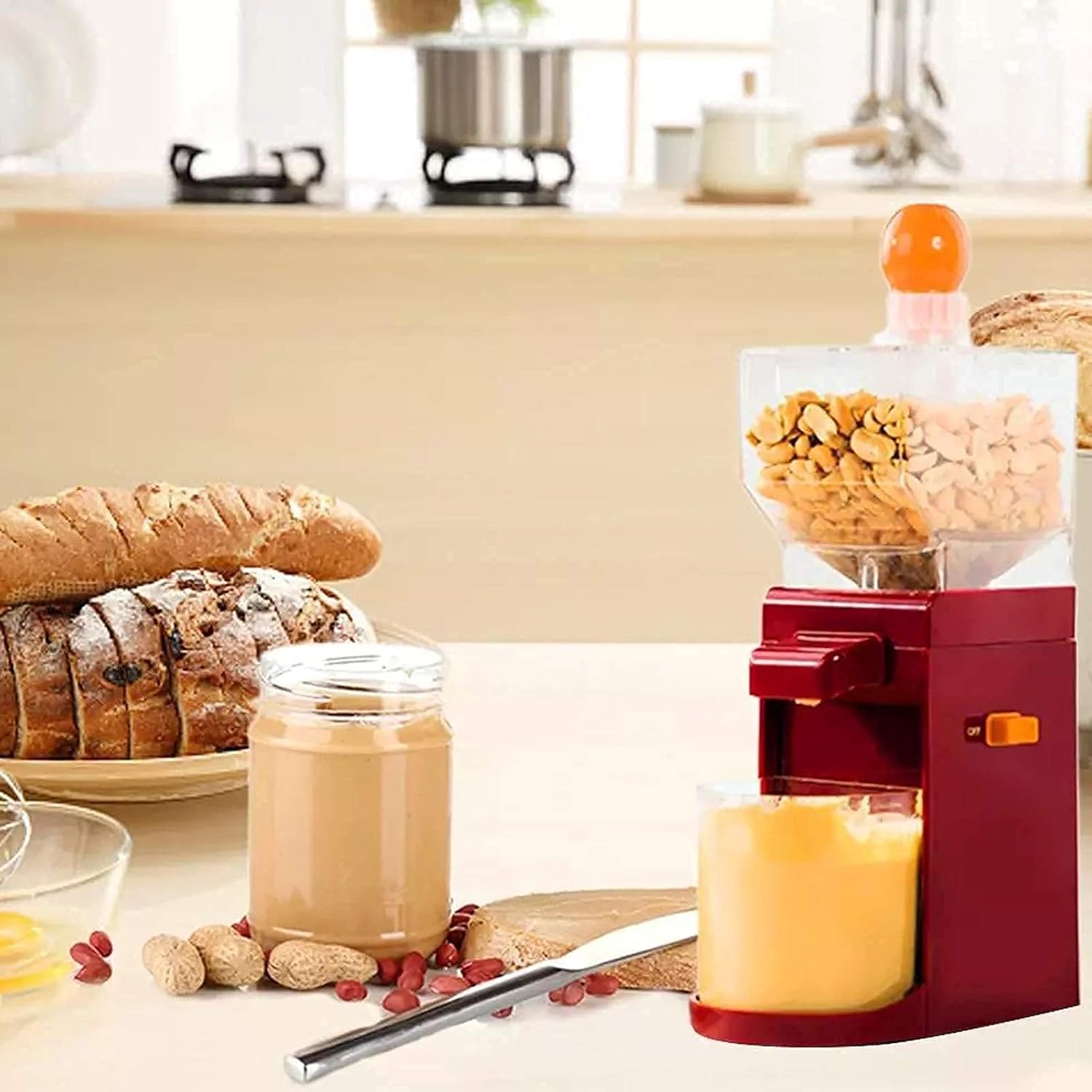 Automatic brewing coffee grinder Products Electric Peanut Butter Machin, Automatic Refiner Cooking Tool,30l Portable Peanut Butter Grain Mills Grinder For Coffee Corn Peanut Cashews Ha