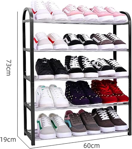 Miniatura 2 de Estante de zapatos Zapatero de aluminio de metal de pie Zapatero de pie DIY Estante de almacenamiento de zapatos Estante organizador para el hogar