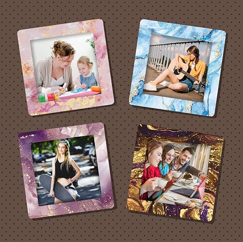 Miniatura 8 de YASMEN Bloc de papel artístico para álbum de recortes, 6 x 6 pulgadas, patrón de mármol, papel de cartulina de decoupage, papel de manualidades para