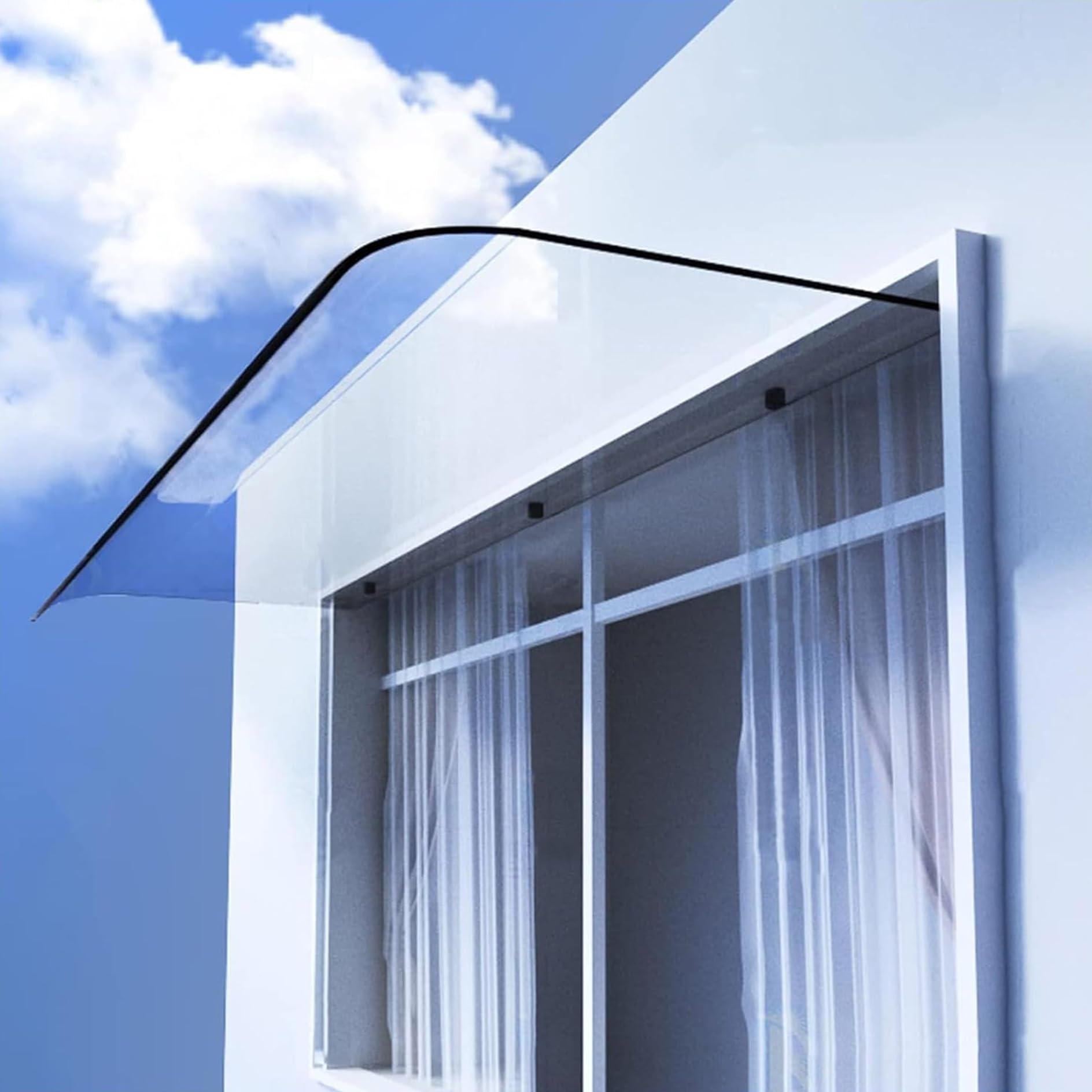 Amazon.co.jp: ひさし 屋根 後付け 簡易屋根 雨よけ パティオ 庇