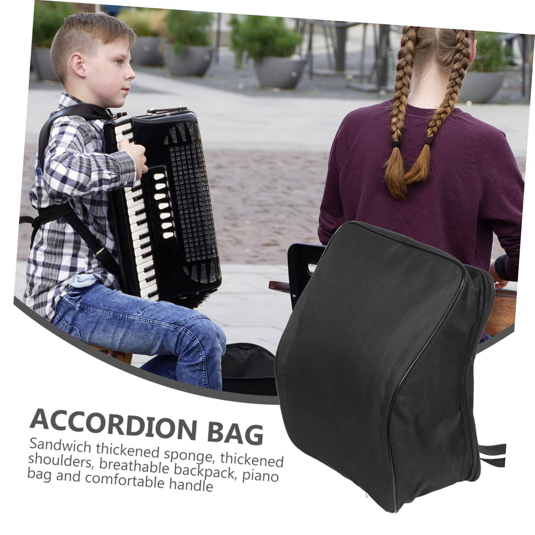Ciieeo Borsa Per Fisarmonica 8 Bassi Con Tracolla Regolabile Custodia Protettiva Per Organetto Trasporto Facile Per Concerti Scuole E Studio Musicale