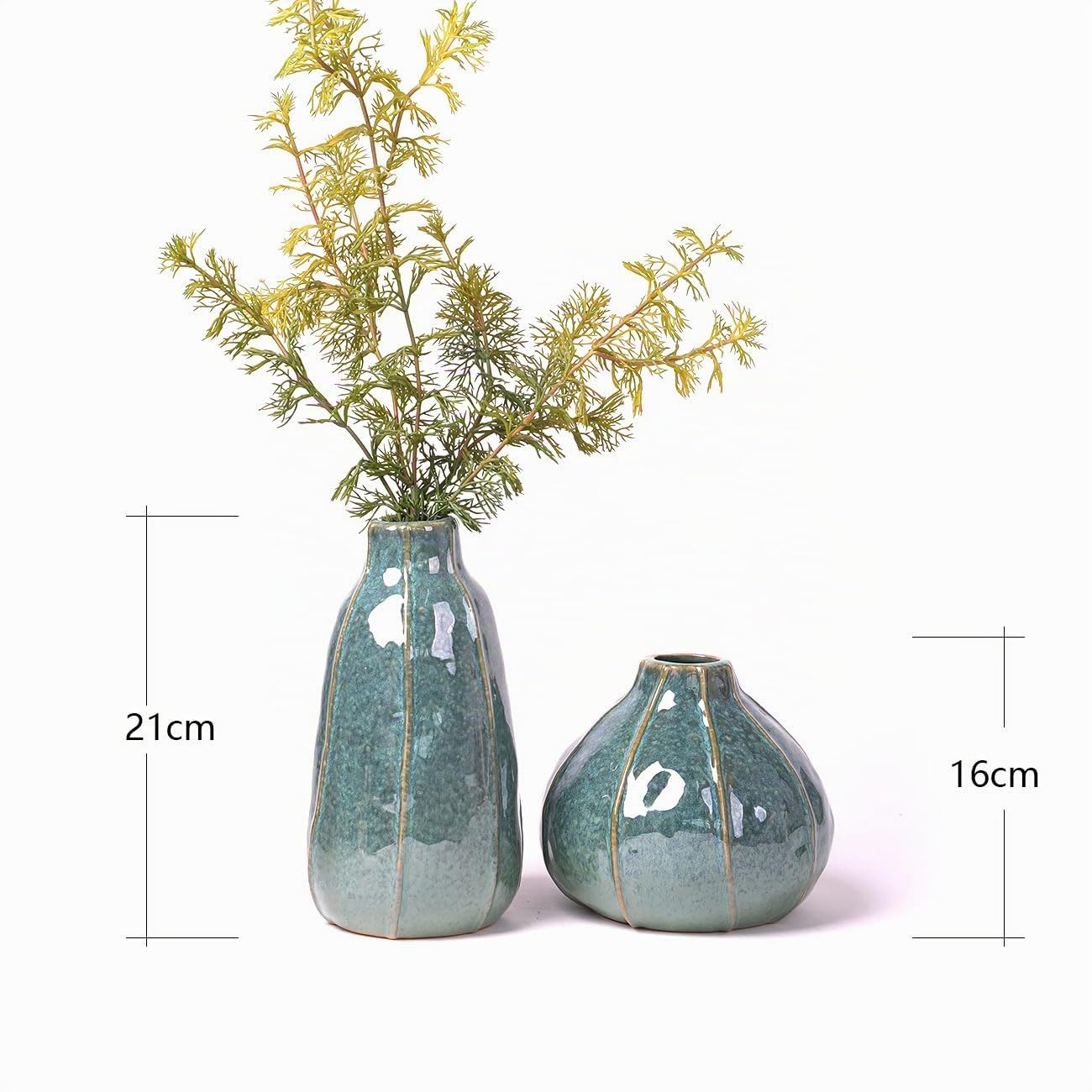 HAUCOZE Vaso Fiori Scultura Moderna Decorazione Arte Casa Statua Regalo per Famiglia Amici Amanti Ceramica 22cm