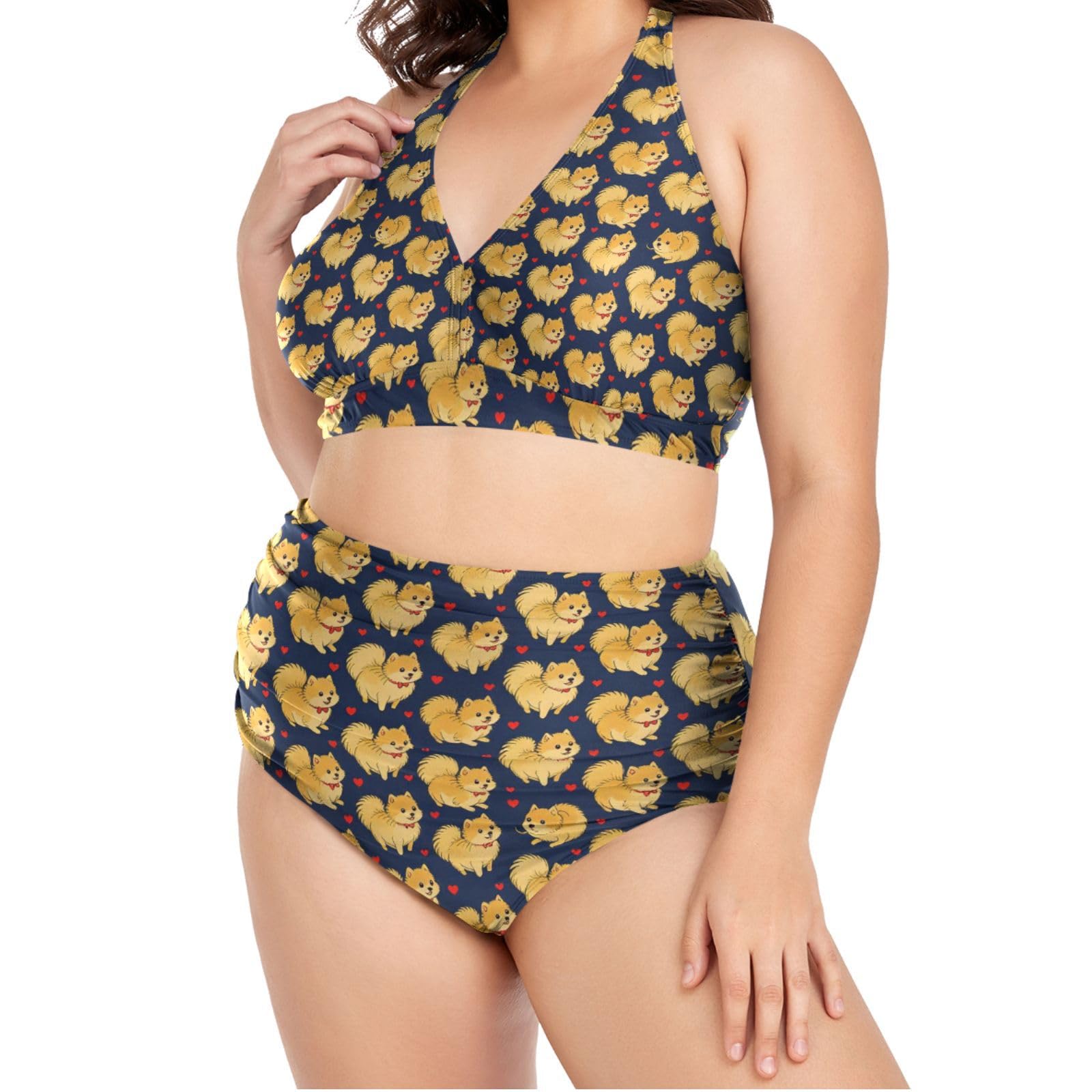 FRODOTGV Curvy damskie dwuczęściowe zestawy kąpielowe L-4XL