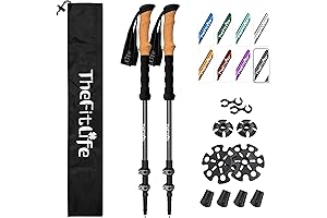 TheFitLife Trekking Poles: Conquer Trails with Collapsible Confidence, Designed for Men