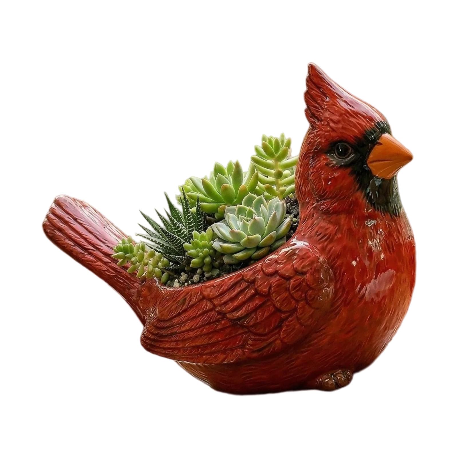 Kaeltsyn Bird StatueResin Flower Pots for Succulents Cactus Indoor Plant Small Planter Home Offices Desktop Garden Decoration Plant Container