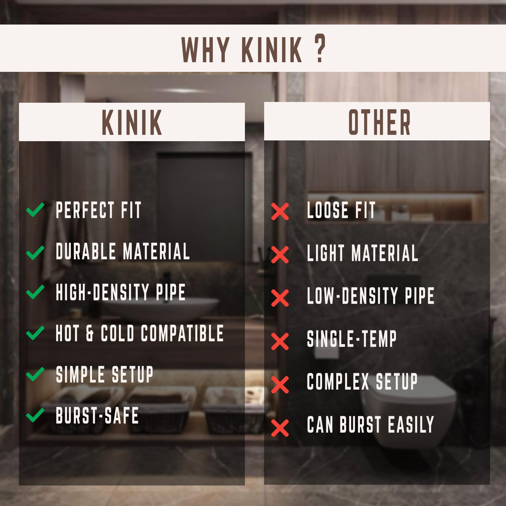 KINIK Brass Hex Pipe Bushing Reducer Adapter 3/8 Inch Female x 1/2 Inch Male | Heavy Duty Plumbing Fitting, Leak Proof Brass Thread Adapter for Tap Shower Pipe Connector Bathroom Kitchen Use 4