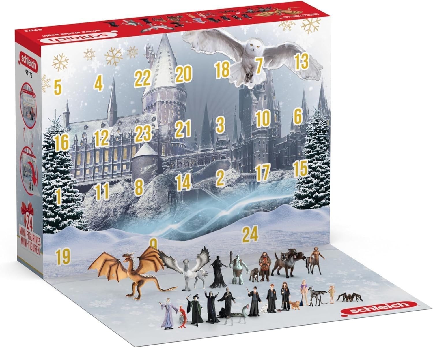 schleich HARRY POTTER calendario dell’Avvento 2025 – 99175 | personaggi da collezione e da gioco realistici | idea regalo per bambini dai 6 anni e fan | calendario natalizio con 24 sorprese