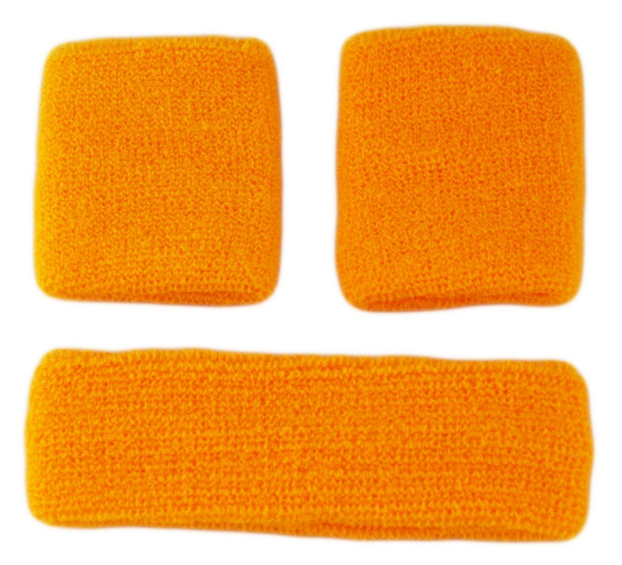 Itzu Men's Yellow Gold Sweatbands Sweat Band Set Terry Cloth Gym - 1 X Headband - 2 X Wristbands In Many Colours! (Yellow Gold)