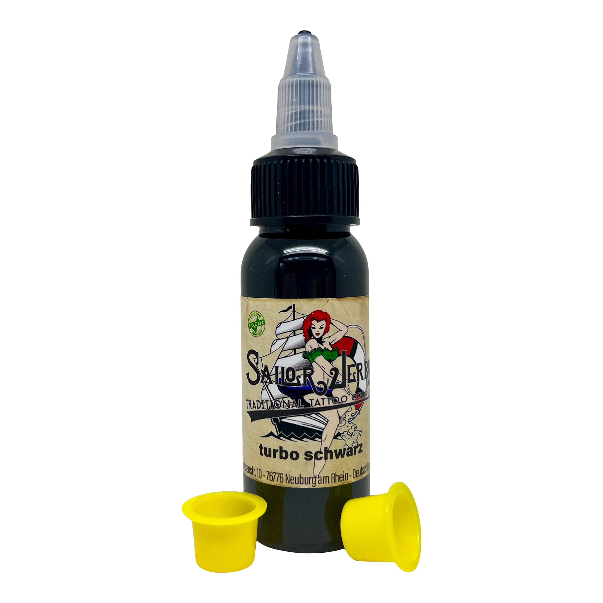 Sailor Jerry Tattoofarbe Dunkelrot – REACH-konform, Made In Germany | 10 Ml Profi-Tätowierfarbe