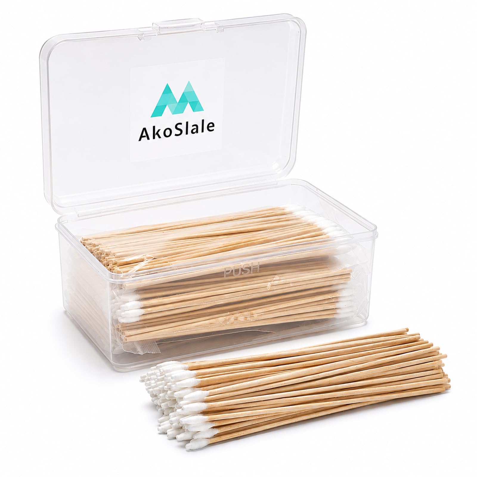 Pointed Cotton Swabs, 6 Inch Wooden Precision Applicators, 400 Ct