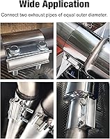 Vista 7 de EVIL ENERGY Abrazadera de escape de 2.5 pulgadas, acoplador de manguito de abrazadera de banda de unión a tope de acero inoxidable para tubos de OD
