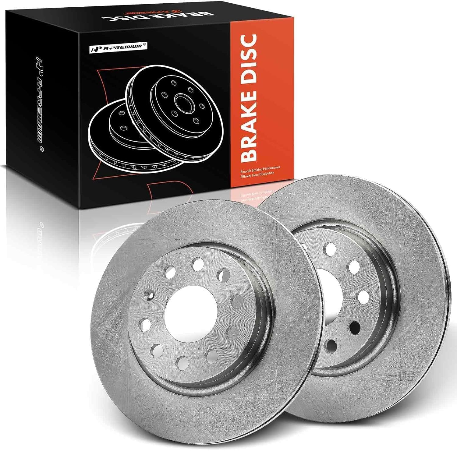 A-Premium 11.02 inch (280 mm) Front Vented Disc Brake Rotors Compatible with Select Volkswagen models - Jetta 2011 2012 2013 2014 2015, 2-PC Set