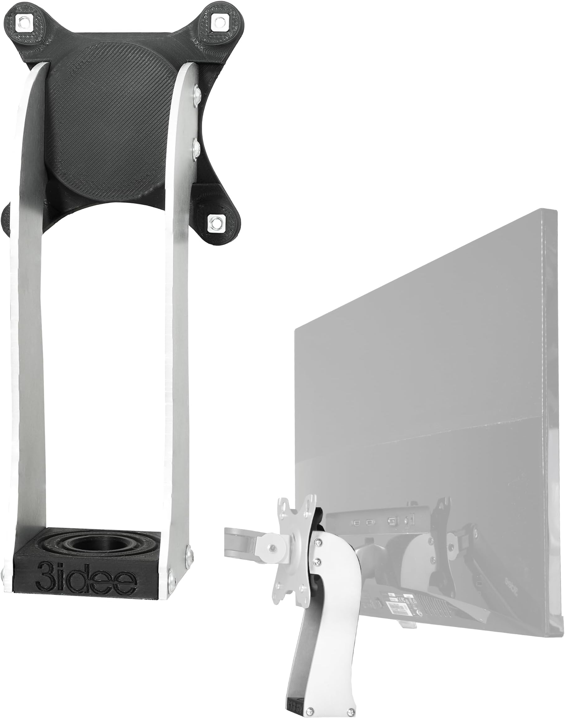 3IDEE VESA adapter compatible with Philips 276E8VJSB, 328E8QJAB5 monitor - vesa mount adapter for monitor arm, wall mount or vesa bracket - 75 x 75 mm