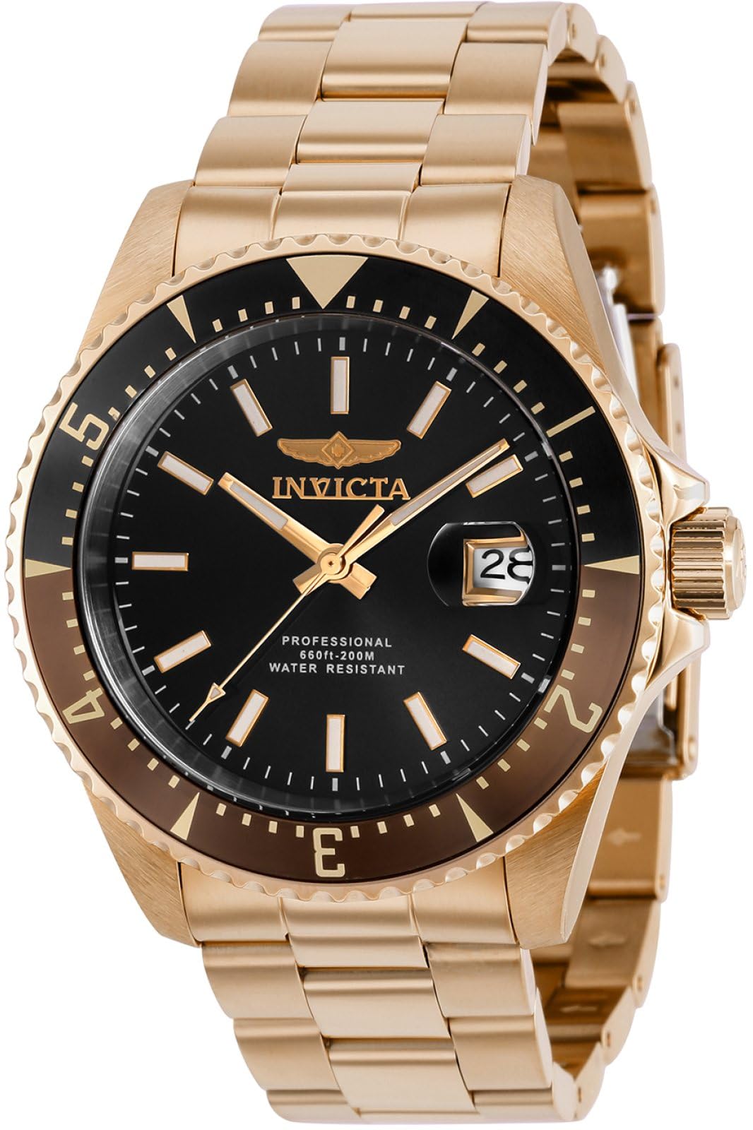 Invicta Stainless Steel Pro Diver Automatic Black Dial Analog Watch - for Men 36796, Band Color-Rose Gold (B0B356JHJB) Amazon Price History, Amazon Price Tracker